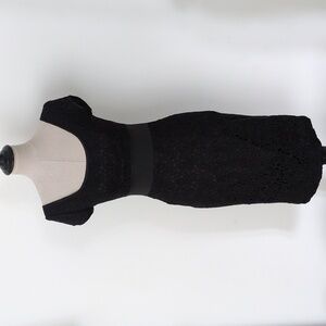 White House Black Market Elegant Black Crochet Dress